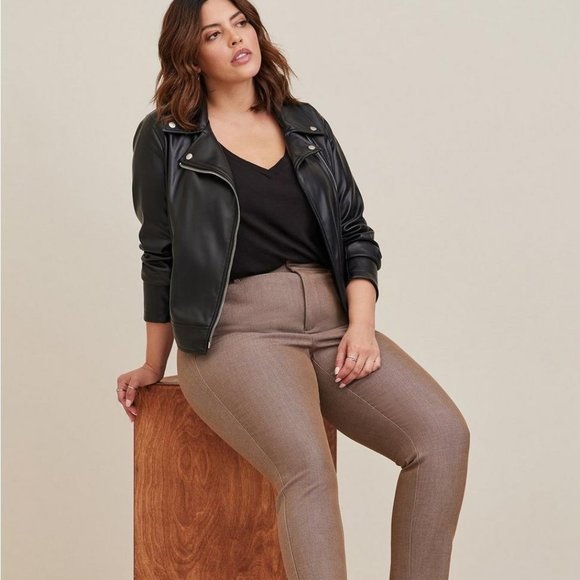 torrid Jackets & Blazers - NWOT Torrid Faux Leather Asymmetrical Moto Jacket